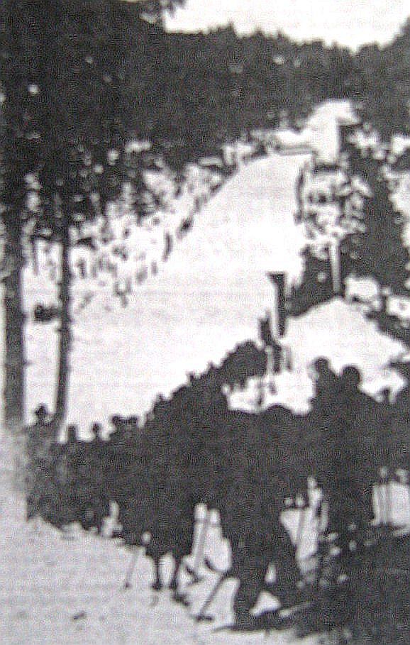 Hanssenova skakalnica v februarju 1931