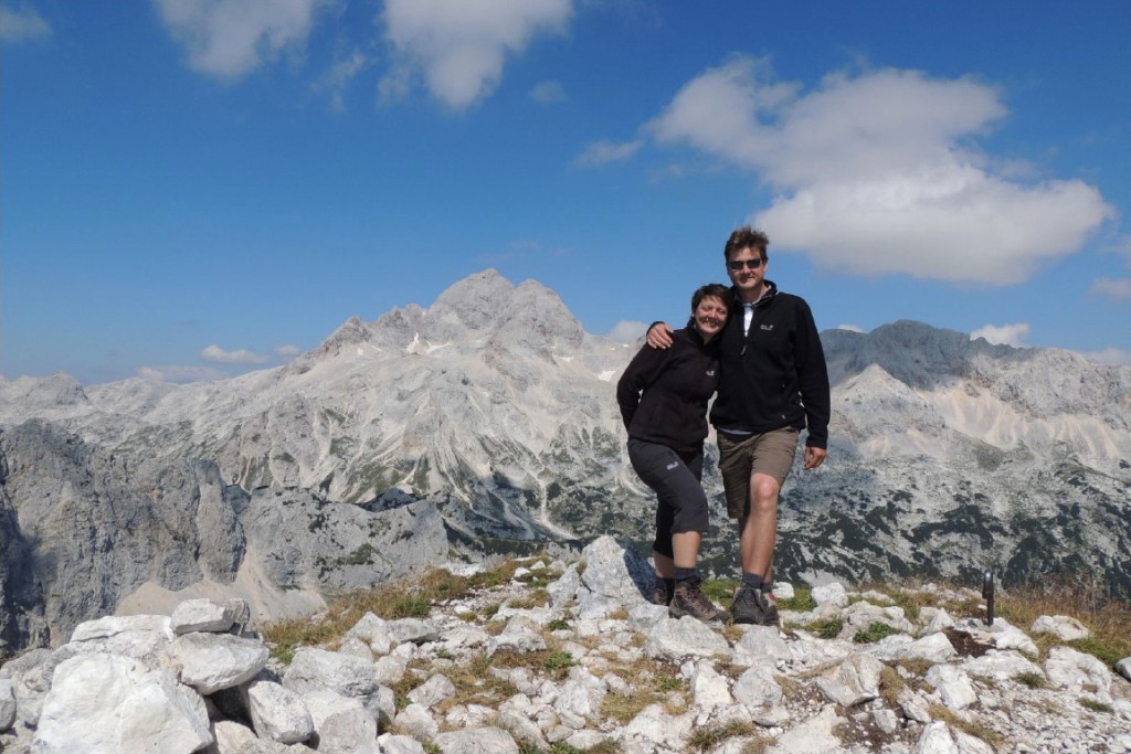 Tinne & Tim iz Belgije na Velikem Draškem vrhu (2243 m)
